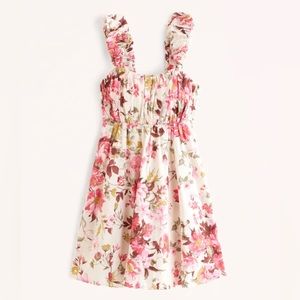 Abercrombie & Fitch Floral Mini Dress - Pink and White